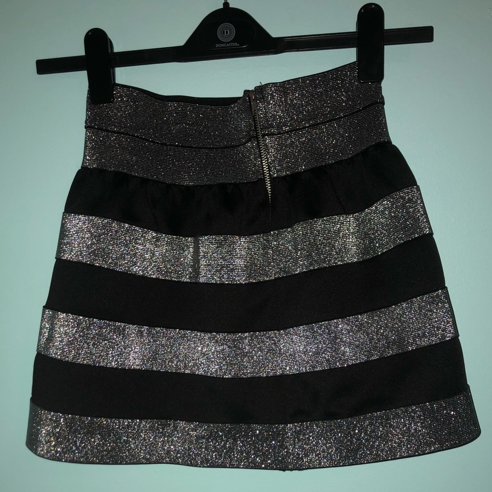 Black and Silver (sparkly) Mini Skirt